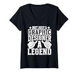 Photo Gallery donna funny profession quote graphic designer maglietta con collo a v Photo Gallery donna funny profession quote graphic designer maglietta con collo a v