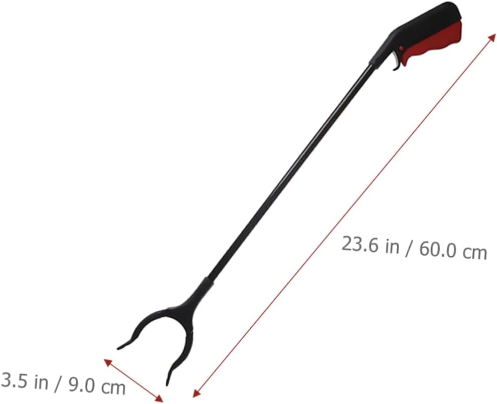 Ergonomic Stainless Steel Garbage Grabber Tool Long Trash Picker for Outdoor Cleanup for Elderly and Easy Object Retrieval Non Skid Handle for Effortless Use
