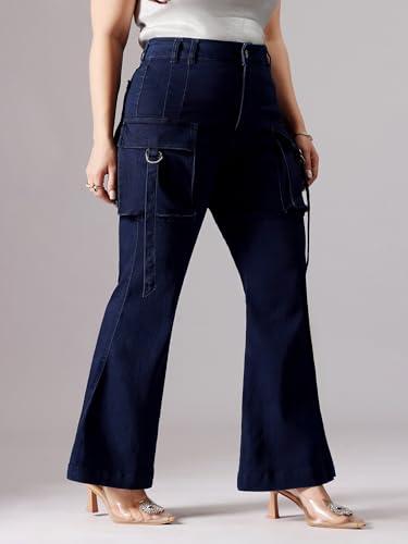 Image of Miss Chase A+ Women's Bootcut High Rise Regular Length Stretchable Denim Jeans
