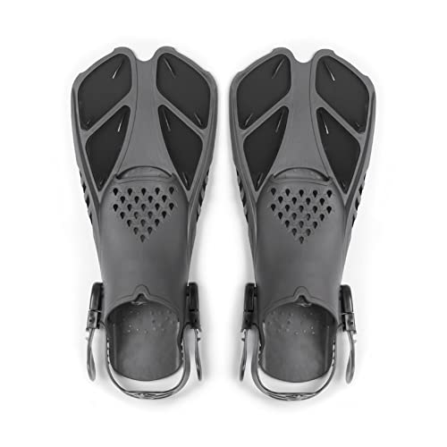 Aletas de buceo corto ajustable para adultos y equipo de snorkel principiante 3