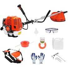YOXIER 52cc Weed Eater,2-Stroke 2.2KW Brush Cutter,2025 New Upgraded 2 in 1 Weed Eater Gas Powered,Multi-Functional Trimming Tool Hedge Brush Cutter Accessories for Garden and Yard Orange