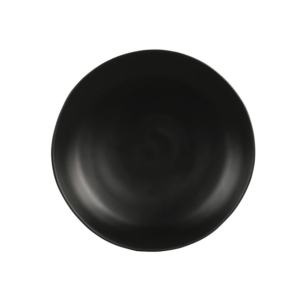 11" Round Melamine Hand Thrown Plate by CAL-MIL – 11 inch, Melamine, Black, Model 24031-11-13