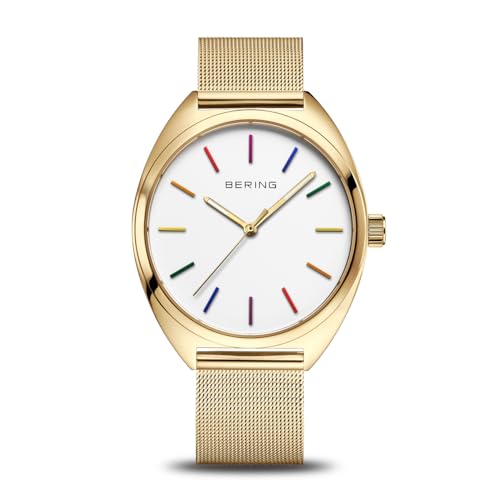 BERING Montre analogique unisexe en acier or pour sublimer vos tenues du quotidien