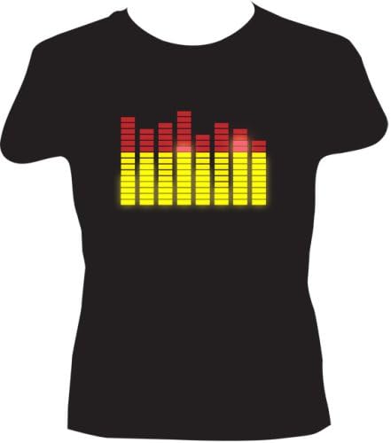 Thumbs UpUnisex Adults T Qualizer Graphic Equalizer Flashing T Shirt