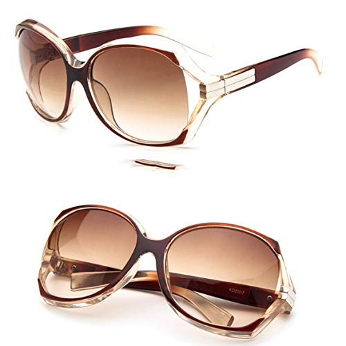 LoveOlvido 9507 Gafas de sol deportivas Gafas de sol de personalidad Espejo de rana Personalidad de conducción Espejo de color Diseño de marca de lujo - Cobre y té