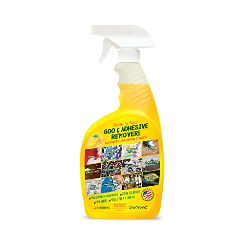 Dumond Smart 'n Easy Goo & Adhesive Remover, Surface Safe, Removes Stickers, Labels, Decals, Tape, Sticky Residue, Chewing Gum, Glue, Grease, Tar, Lemon Citrus Scent, 22oz Spray