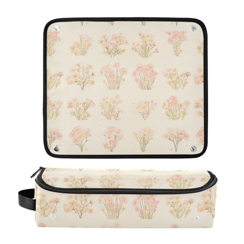 Bolsa de viaje para herramientas de cabello y tapete resistente al calor con cierre impermeable para planchas de pelo, rizadores y secador miniatura 3