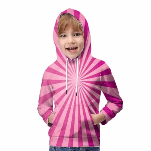 Sweat à capuche rose ado vêtement confortable imprimé 3D - 5