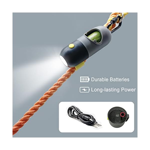 Dog Poop Bag Holder with 7 Rolls of Green Dog Waste Bags Poop Bag Holder with Rechargable Battery and USB Cable Poop Bag Dispenser with LED Flashlight(Grey) Dog Poop Bag Holder with 7 Rolls of Green Dog Waste Bags Poop Bag Holder with Rechargable Battery and USB Cable Poop Bag Dispenser with LED Flashlight(Grey)