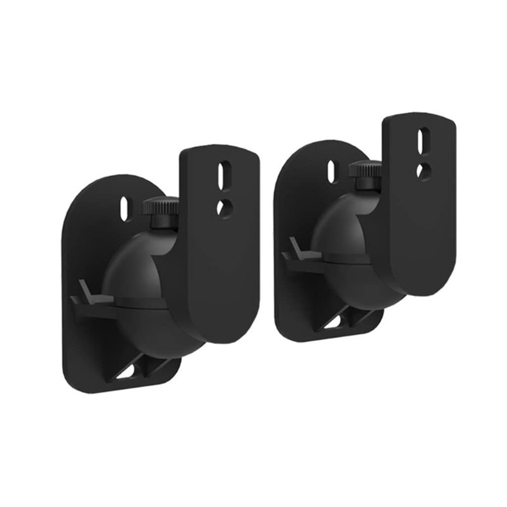 1 juego de soporte universal para altavoz satélite de montaje en pared, abrazadera de soporte de techo con rotación ajustable y ángulo de inclinación para (D 1)