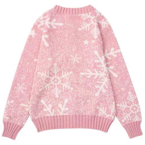 Image of Women's Funny Fall Winter Animal Floral Christmas Tree Long Sleeve Button Knit Cardigan Sweater