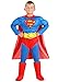 DC Comics Classic Superman Deluxe Kids Costume with Cape, Muscle Padded Jumpsuit w/attached Boot Covers, Briefs & Belt X-Small