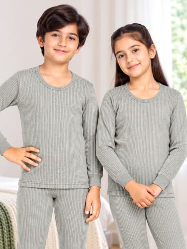 Image of BODYCARE Unisex Polycotton Slim Fit Thermal Tops Round Neck Full Sleeves Pack Of 1