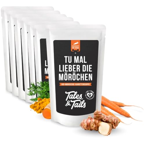 Tales&Tails - Tu mal lieber die Möröchen - Morosche Karottensuppe für Hunde - Natürliche Schonkost bei Durchfall für Hunde (10x130g Tüten)