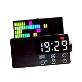Angoily Faltbarer Lautsprecher Mit Digitalem Wecker Fm-Radio Und Alarmfunktion Kabelloses Design...