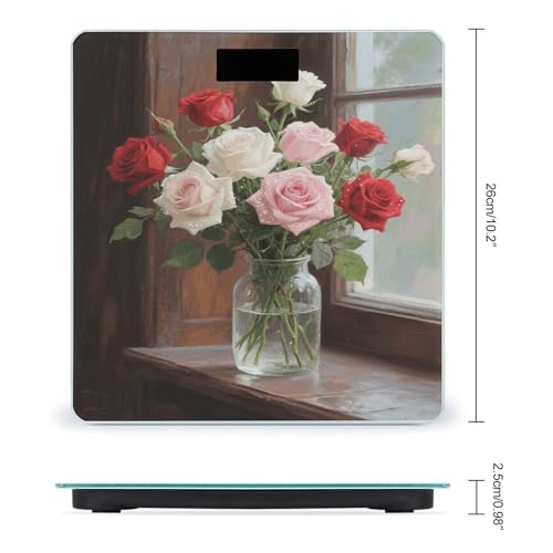 Báscula digital de baño con plataforma de vidrio templado miniatura 2