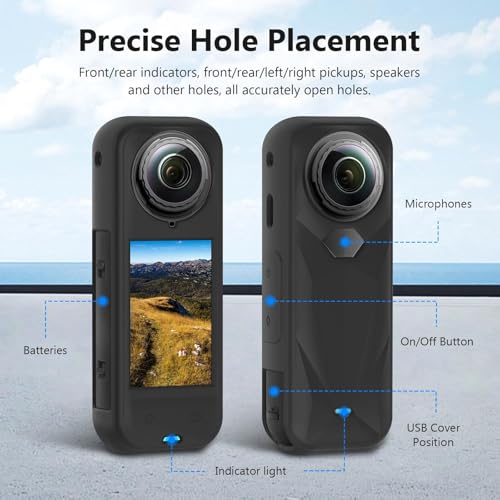 Funda de silicona para Insta360 X5, protección total miniatura 2