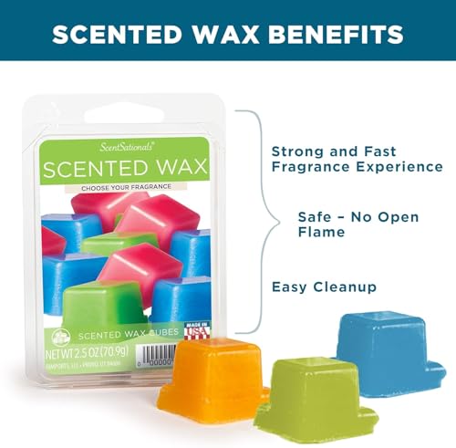 image for Scentsationals Wax Melts, Wax Cubes Strong Scent - Cuddle Up - Long La