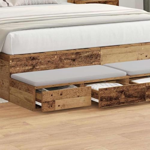 Cajones de cama madera vieja 150 cm mobiliario mesitas de noche 866961 4