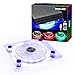 Price comparison product image WOWLED USB RGB LED Cooler Cooling Fan Pad Stand Accessories with Wireless Remote Controller for PS4 Playstation 4 XBOX One Consoles Laptop Notebook