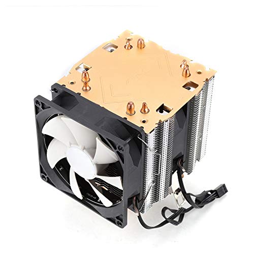 Garsentx Ventola di Raffreddamento CPU 4 Radiatore di Raffreddamento CPU 3pin 12VDC Radiatore di Raffreddamento con Magic Light per CPU Intel/AMD