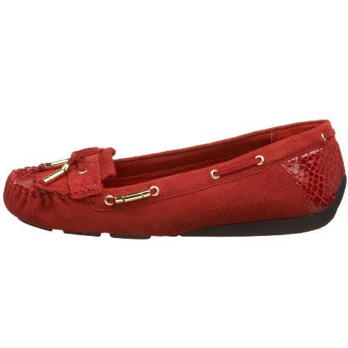Image of Moda Spana Women's Jane Moccasin,Red Cow Suede,12 M US