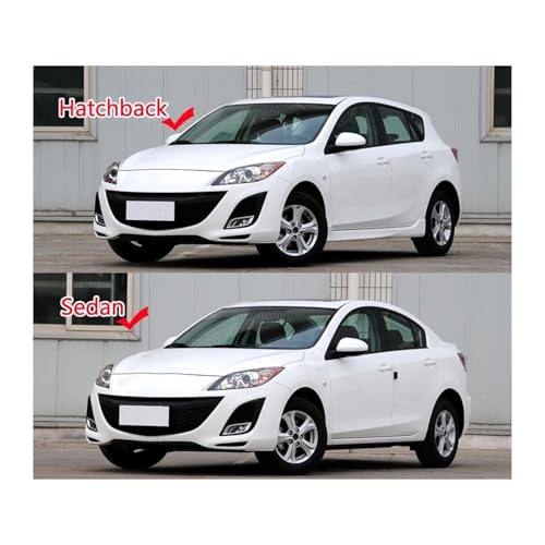 Sourcils de phares Mazda 3 2010 2011 2012 2013 noir mat - 3