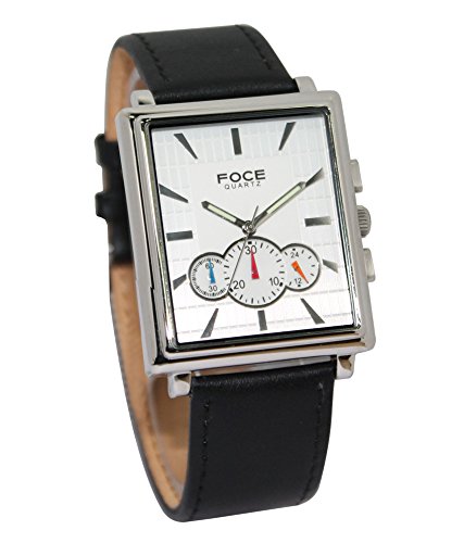 FOCE Multifunction White Dial Leather Strap Watch for Men-[F729GSL] (B00L24YB4O) Amazon Price History, Amazon Price Tracker