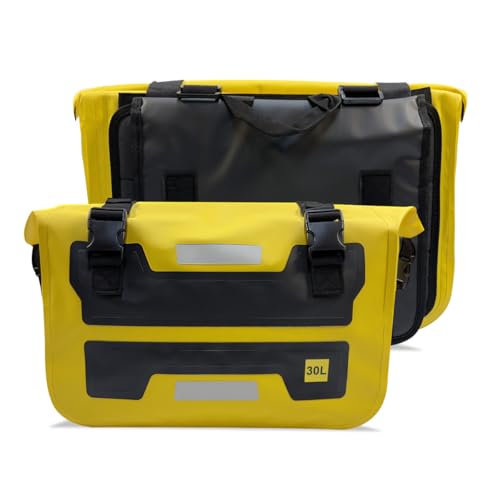 Motorcycle Saddlebags for SSR Motorsports EA10 PRO Current Production（current parts/dealer locator）, Double Side Saddle Bag, Large Capacity, Motorbike Panniers Luggage Storage Travel Hiking Yellow