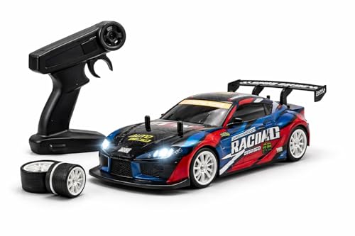 Image of RC Drift Car 1 /14 Scale, 4WD Remote Control Racing Car, 20+ MPH High Speed with LED Lights, 2.4GHz Rechargeable Hobby Drift Car, Multi Color RC Car for Boys & Adults