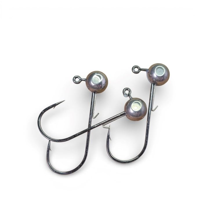 Tungsten Ball Fishing Jig Head Hooks, 1.8g, 3.5g, 5.3g, 7.0g 3 Pack FISHIN ADDICT (3.5 grams)