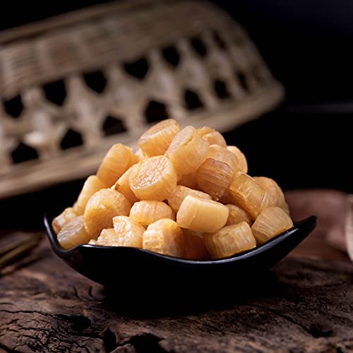 Dried Scallops,Yuan Scallops Dried Seafood Gan Bei Dried Scallops For Cooking Dried Scallops Chinese Wild Dried Scallop Seafood Marine Products Scallop Gan Yuan Bei, Gan Bei (32 Oz) #TOP1