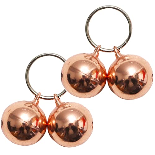 Sjane 4 Pack Cat & Dog Copper Bells - Pet Tracker Training | Pet Collar Accessories | Save Birds & Wildlife(Medium) #TOP15