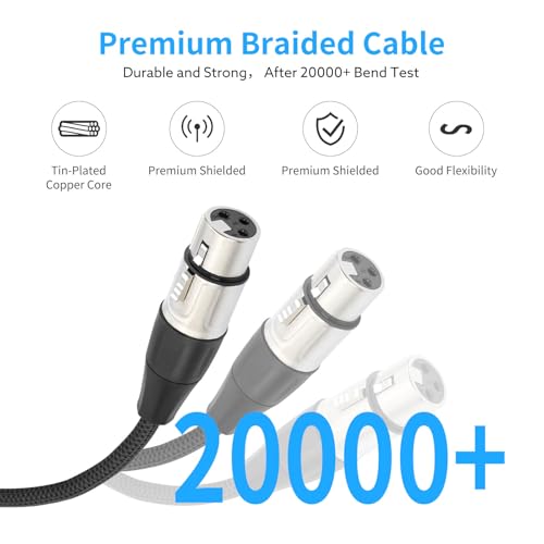 Câbles XLR Y symétriques Devianl pour doubler le signal audio sans interférence