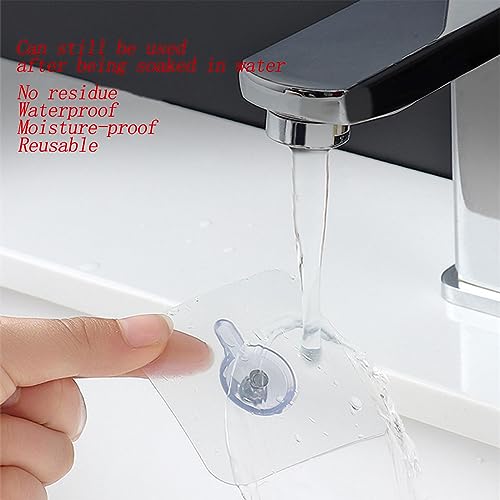 Image of 12pcs Punch-Free Transparent Hooks, Traceless Adhesive Picture Frame Hangers for Picture Frames, Wreaths, and Wall Decor