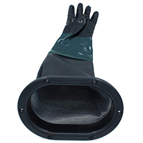 23.6\" Sandblasting Protection Rubber Gloves for Sandblast Cabinets - Thumbnail 4