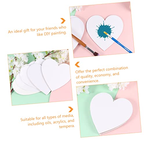 Paneles de lienzo con forma de corazón en algodón para pintura al óleo pack de 6 piezas 7
