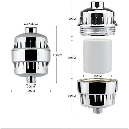 Miniatura 2 de Repuesto de filtro de ducha, cartucho de filtro de ducha de 15 etapas para agua dura, adecuado para personas con piel sensible y seca y cuero