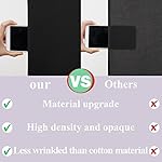 10x10FT Black Backdrop Curtains for Parties - Black Backdrop Curtain for Baby Shower Birthday Photo Home Party Backdrop Curtains 5x10FT 2 Pcs - Image 2