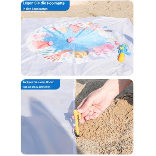 Couverture de plage étanche et piscine de plage pour protéger du sable - 6