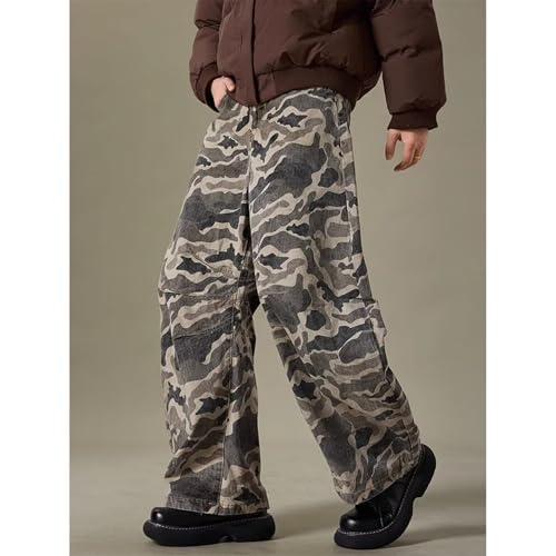 Camo Jeans Men Duck Lounge Camoflash Pants for Men Baggy Wide Leg Army Fatigue Pants for Men Black Camouflage Streetwear2