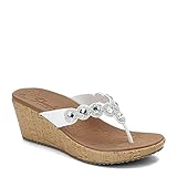 Skechers Cali Women's Beverlee-Bizzy Babe Wedge Sandal,white,8 M US