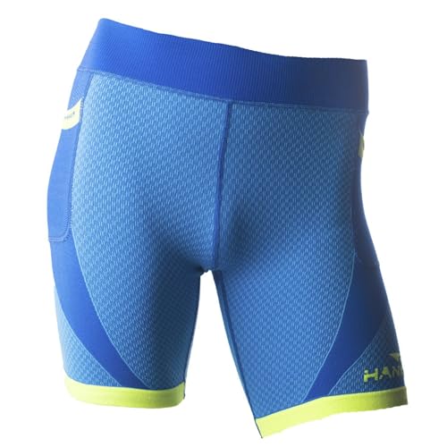 HANKER Mallas Running Hombre Cortas Compresión Firme Mallas Cortas Hombre Deporte Trail con Bolsillos