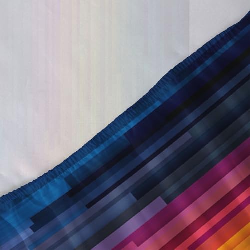 Drap housse arc-en-ciel antidérapant pour grand matelas épais