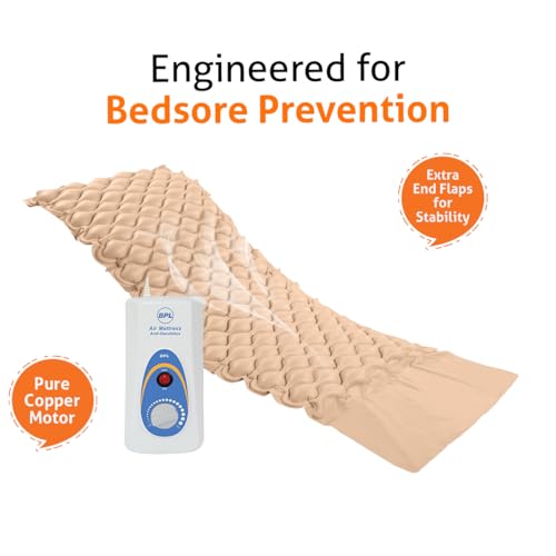Image of BPL Medical Technologies Air Mattress Therapy for Bed Sores Anti-Decubitus|Bubble Mattress| Anti-Bedsore Air Mattress with Compressor Inflatable Air Bed - Cream