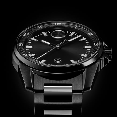 Image of Movado Bold Verso S Men's Watch - Swiss Quartz Movement, 42 mm, Stainless Steel Case, Link Bracelet, Date Display