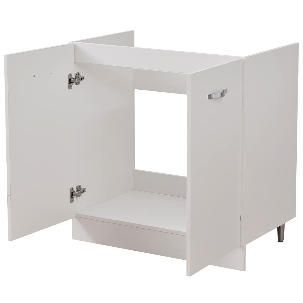 Shally Dogan Mueble de Cocina con 2 Puertas modulares, 80 x 50 x 85 cm, Color Blanco
