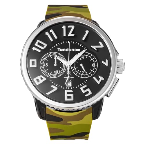 [TENDENCE(�e���f���X)] �����Y �r���v GULLIVER Round Chrono �K���o�[���E���h�N���m TG046013-GRECM-AM �N�H�[�c 10�C���h�� �~�l�����K���X �u���b�N������ �X�e�����X�X�`�[���^�������� [���s�A���i]