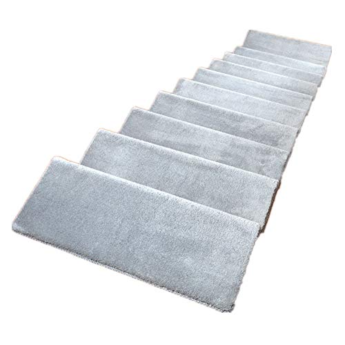 階段マット 厚さ18mm 10枚 ふわふわ 滑り止め 防音 折り曲げ 新型 足腰にやさしい 超厚手 キズ防止 吸着 ズレない 耐久的 四季通用 階段クッション 階段カーペット 大きい 長方形 65×24cm 多色 グレー