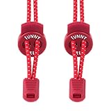 FUNNY TREE® Speed-Locks (active red) Die Schnürsenkel ohne binden | Elastische Schnürsenkel ideal für Sportschuhe Herren , Damen und Kinder